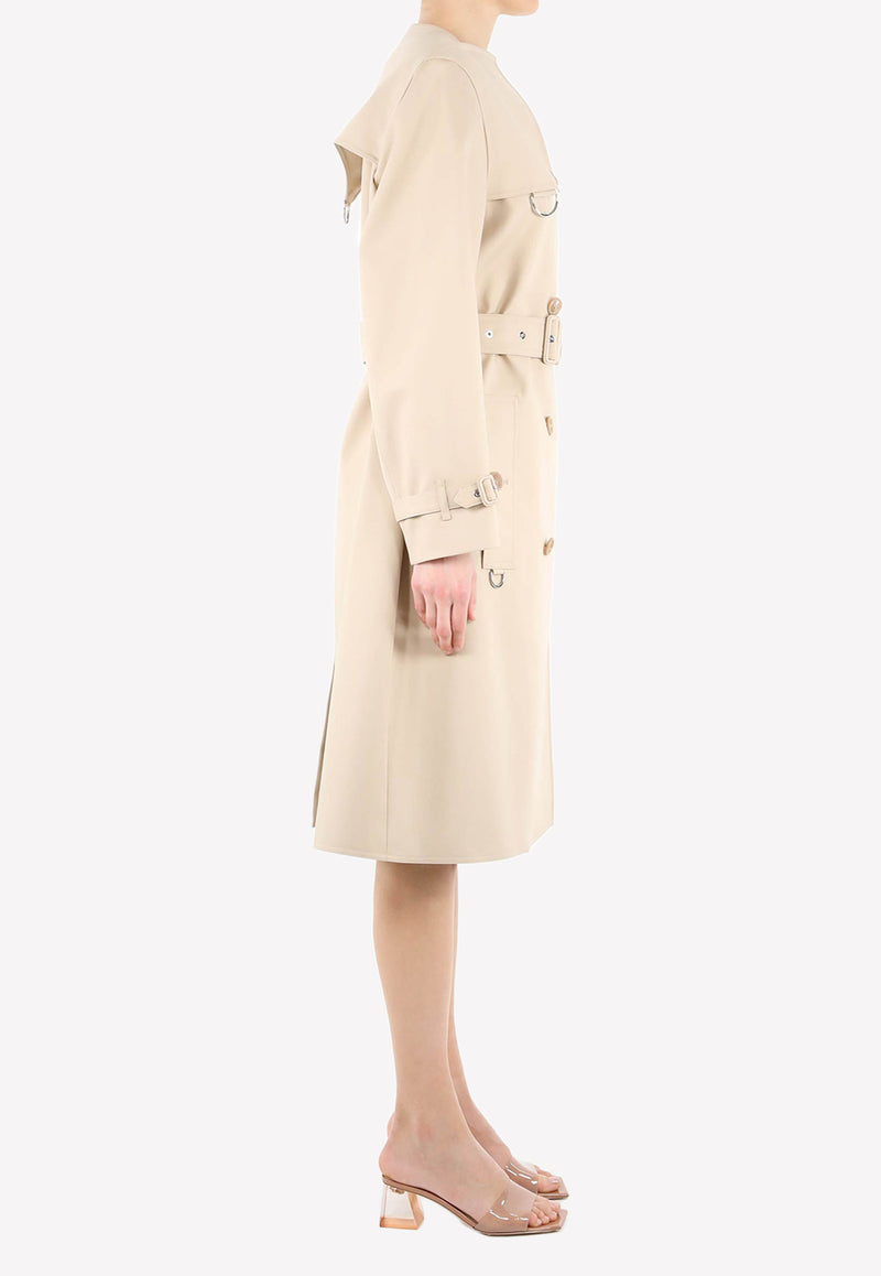 Burberry Double-Breasted Trench Coat 8054565--A7405 Beige