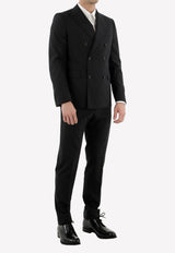 Tonello Double-Breasted Wool Suit Set Black 01AD4R0X-1063U-990