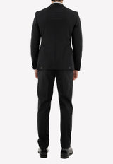 Tonello Double-Breasted Wool Suit Set Black 01AD4R0X-1063U-990