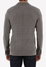 Tonello Double-Breasted Glen Plaid Wool Blazer Grey 06GV050-3232Q-800