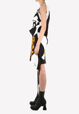 Burberry Printed Mini Dress with Oversized Fringe 8054411--A1953 Monochrome