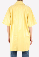 Max Mara Double-Breasted Raincoat Yellow 12211728600-10728-003
