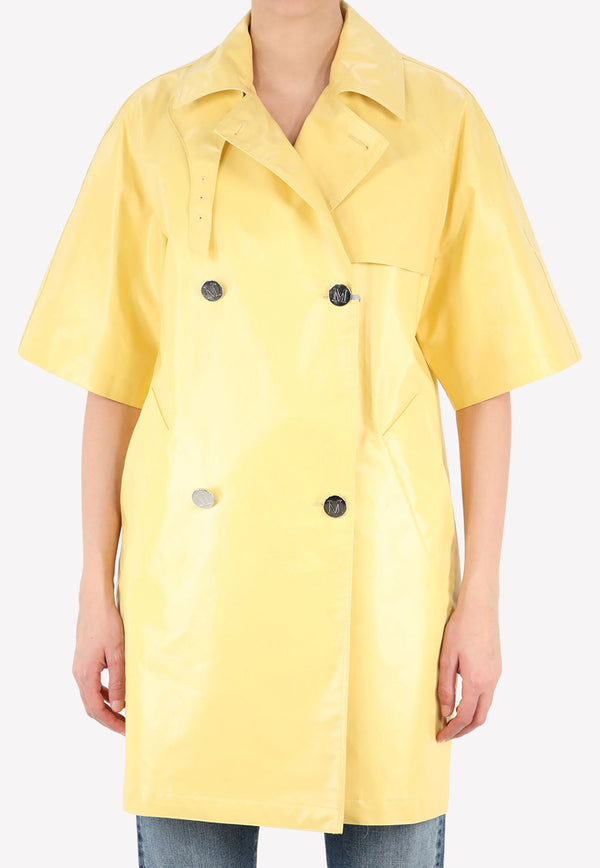 Max Mara Double-Breasted Raincoat Yellow 12211728600-10728-003