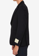 Lardini Single-Breasted Wool and Cashmere Blazer IR6901E-J59538-999 Black