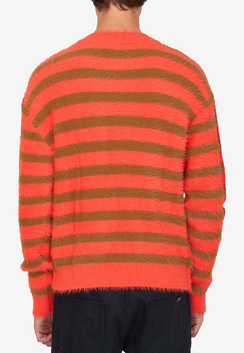 Andersson Bell Striped Pullover Sweatshirt ATB800U--ORANGE/BROWNE Orange