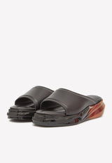 1017 ALYX 9SM Mono Slider Sandals in Calf Leather Black AAMSL0004LE03--MTY0002