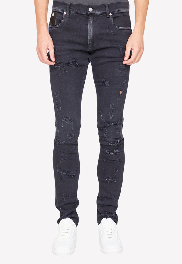 1017 ALYX 9SM Skinny Jeans with Distressed Details AAMPA0294FA01--BLK0001 Black