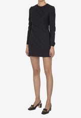 Valentino Crêpe Couture Mini Dress Black 1B0VA0G51CF--0NO