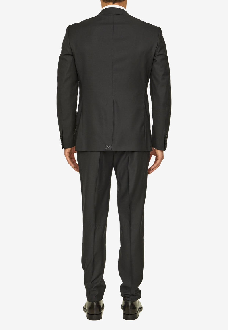 Tonello Two-Piece Tuxedo Suit in Wool Black 01G318K-2747Z-990