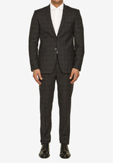 Tonello Prince of Wales Two-Piece Suit Black 01AI240Y-7370Q-990