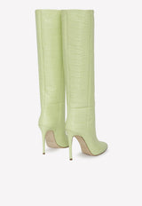 Paris Texas 150 Leather Knee-Length Boots 42590769676469 PX133-XCOCO-LIME