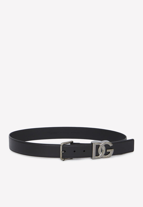 Logo Leather Belt Dolce & Gabbana Black BC4776-AW576-80999