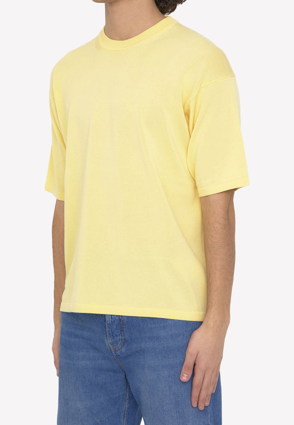 Classic Crewneck T-Shirt Roberto Collina Yellow RN11021--1143