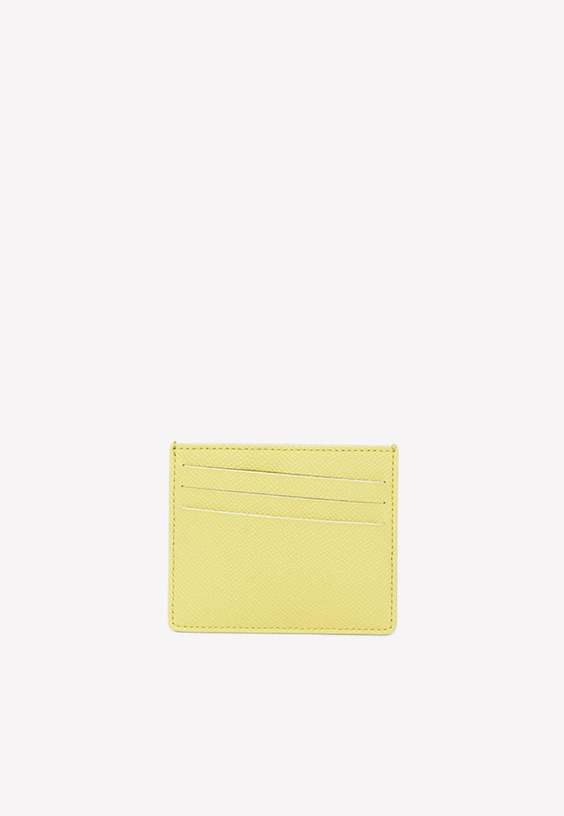 4-Stitch Leather Cardholder Maison Margiela Yellow SA1VX0009-P4745-T7320