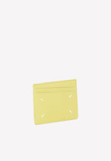 4-Stitch Leather Cardholder Maison Margiela Yellow SA1VX0009-P4745-T7320