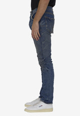 Purple Brand Washed-Out Skinny Jeans Light Blue P005-MINA-AZZURRO