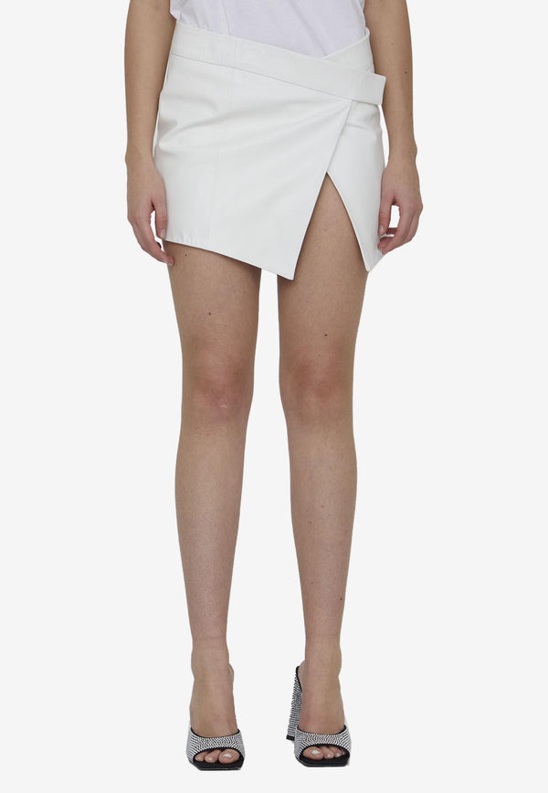 The Attico Cloe Mini Leather Skirt White 231WCS142-L054-001
