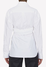 Alexander Wang Ruched Buttoned Shirt White 4WC2231390--111