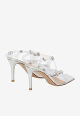 Gianvito Rossi Crystal Fever 86 Sandals G32316-85-RIC-GME-TRAR Metallic