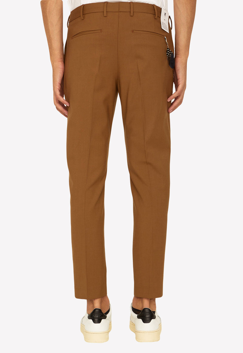 PT Torino Straight-Leg Wool Pants Camel COAFX0Z00FWD-TO55-0080