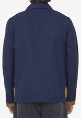 Fay Archive Four-Hooks Cotton Jacket  MAM0346098L-UC2-U809 Blue