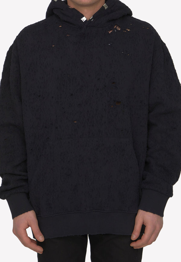 1017 ALYX 9SM Distressed Hooded Sweatshirt Black AAUSW0175FA01--BLK0001