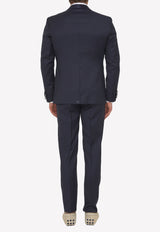 Tonello Single-Breasted Wool Suit Blue 01G726K-3277U-600