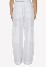 Jil Sander Wide-Leg Cargo Pants White J40KA0133-45127-100