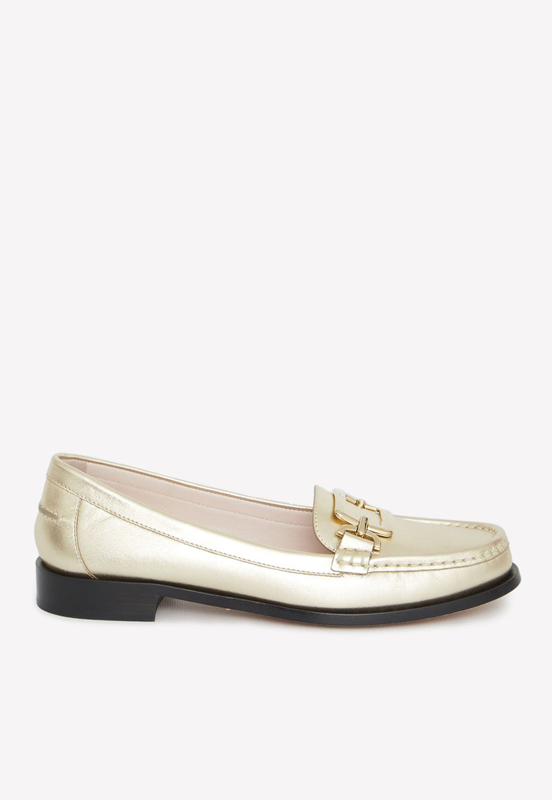 Roger Vivier Morsetto Metal Buckle Loafers Gold RVW70035000-KAC-G005