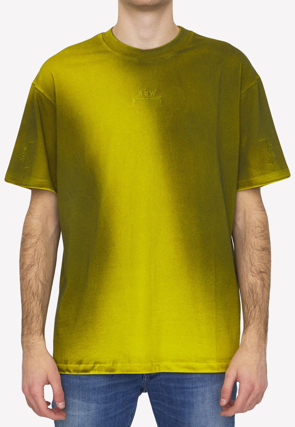 A-Cold-Wall Gradient-Effect Short-Sleeved T-shirt Yellow ACWMTS109--TSCYL