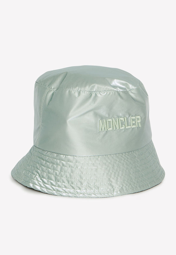 Moncler Iridescent Nylon Bucket Hat Green 3B00012-53A3H-80U
