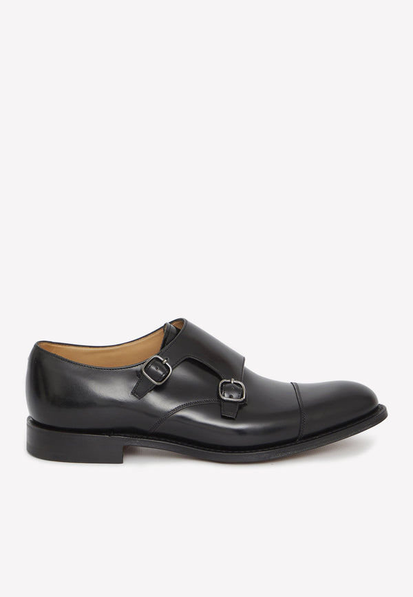 Church's Detroit Monk Strap Shoes Black EOB015-9XV-F0AAB