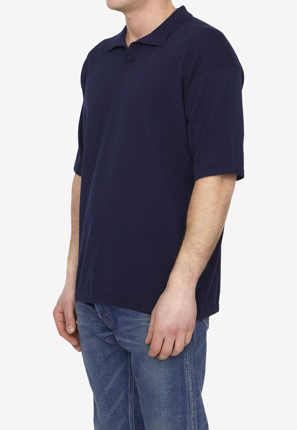 Roberto Collina Basic Short-Sleeved Polo T-shirt Blue RN11024--1110