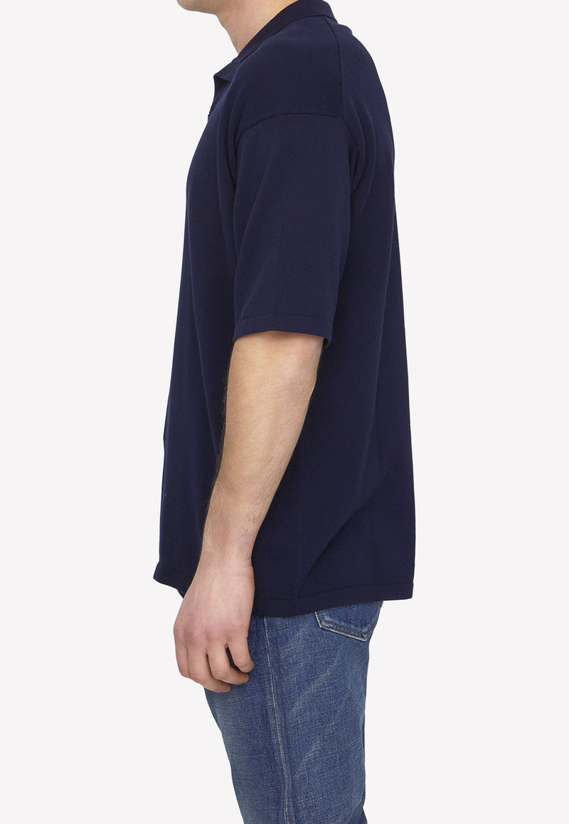 Roberto Collina Basic Short-Sleeved Polo T-shirt Blue RN11024--1110