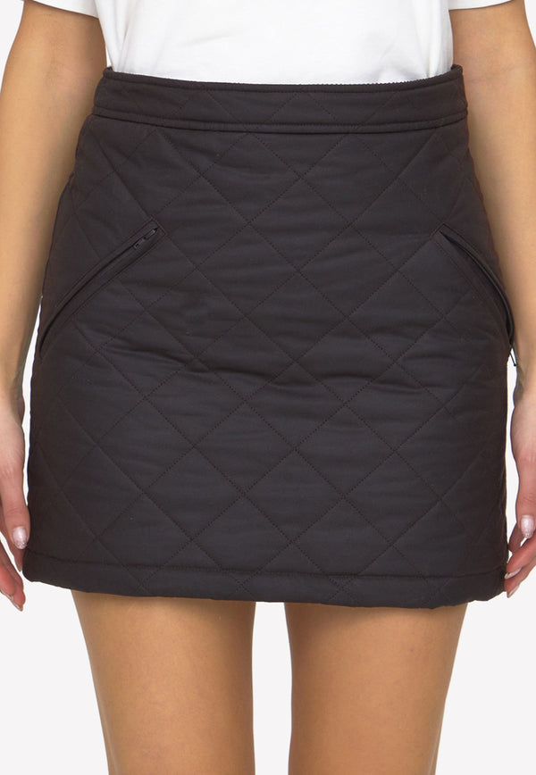 Burberry Quilted Mini Skirt 8065112--150928 Brown
