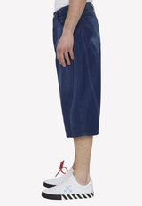Off-White Body Scan Denim Shorts Blue OMYC016S23-DEN001-6900