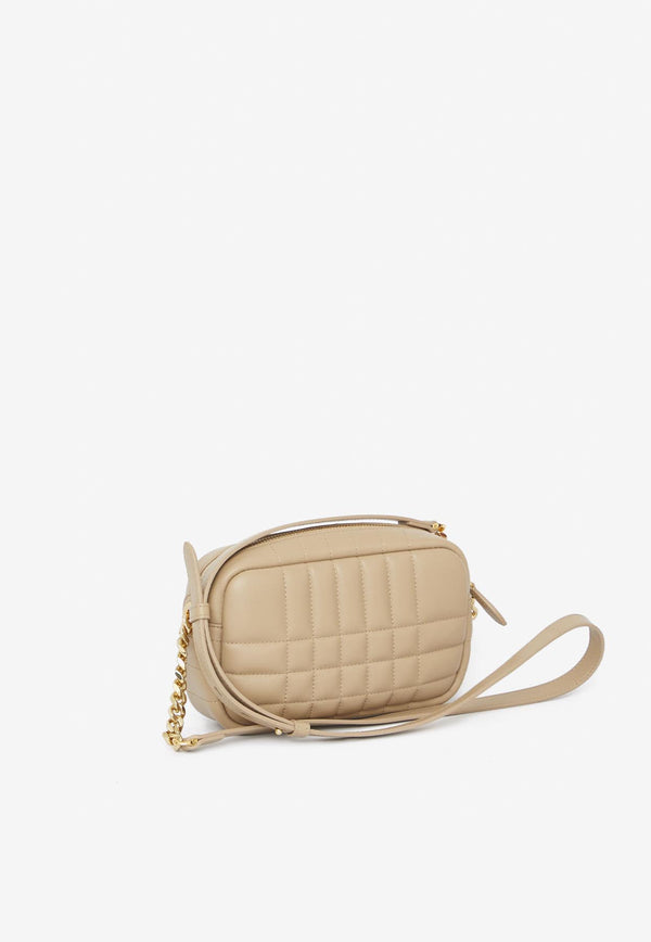 Burberry Mini Lola Crossbody Bag in Quilted Leather Beige 8063025--B4741