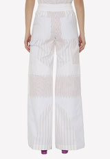 Off-White Motorcycle Wide-Leg Pants White OWCA166S23-FAB001-0184