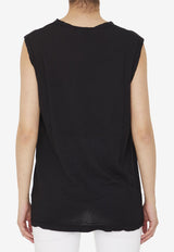 James Perse Sleeveless Solid T-shirt WUC3845--BLK Black