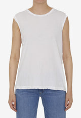 James Perse Sleeveless Solid T-shirt WUC3845--WHT White