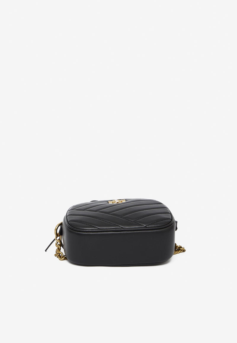 Tory Burch Mini Kira Chevron Shoulder Bag 90450--001 Black