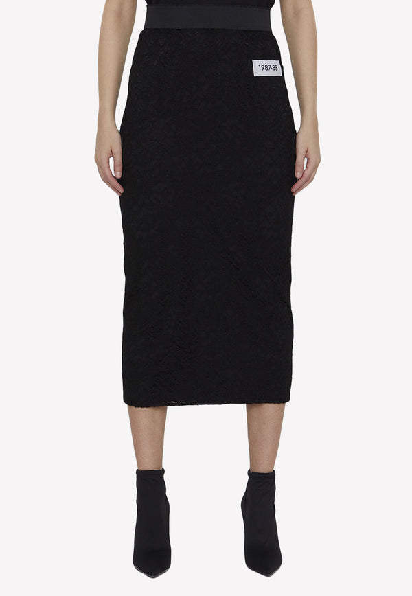 Dolce & Gabbana Lace Midi Skirt Black F4CNWT-FLRFF-N0000