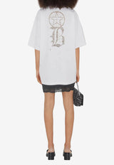 Burberry Lace Logo Oversized T-shirt White 8066316--A1462