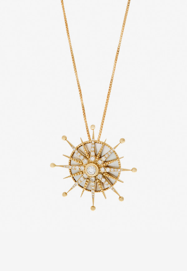 Falamank Written In The Stars Collection Wandering Star Diamond Necklace in 18-karat Yellow Gold NK587