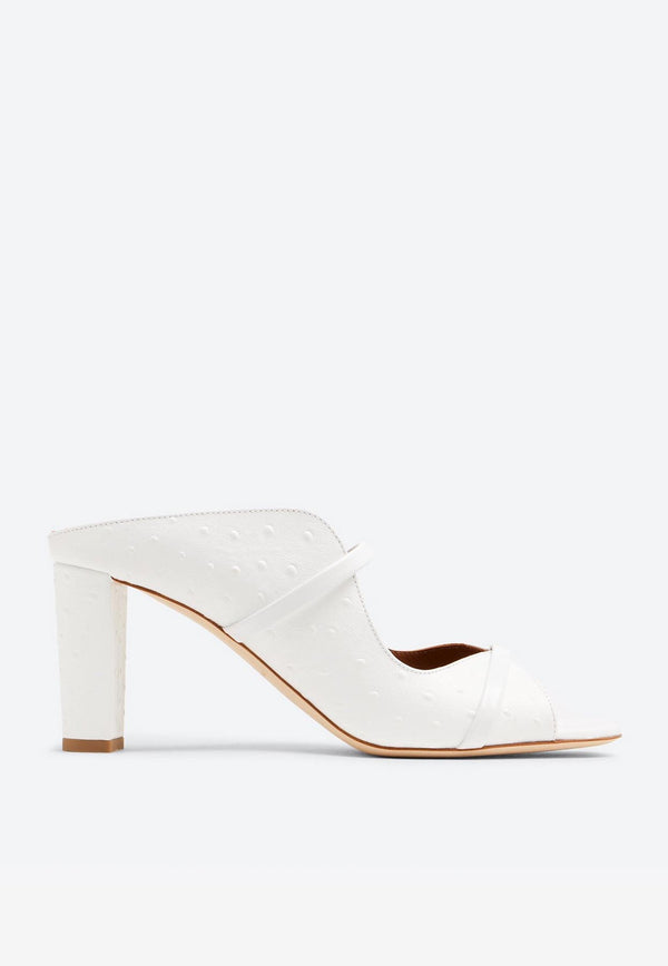 Malone Souliers Norah 70 Leather Mules NORAH 70-107 WHITE/WHITE