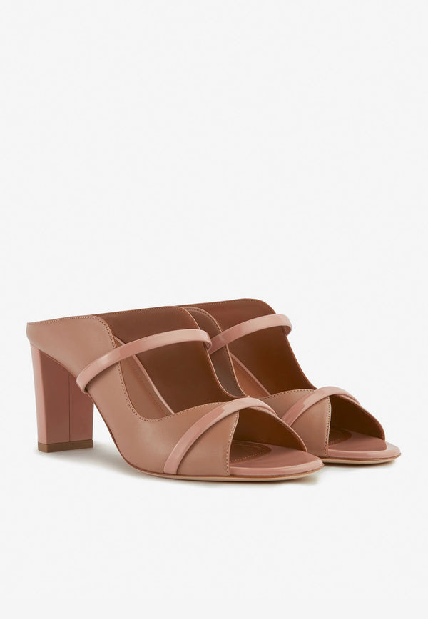 Malone Souliers Norah 70 Nappa Leather Mules Nude NORAH MS 70-2 NUDE/BLUSH