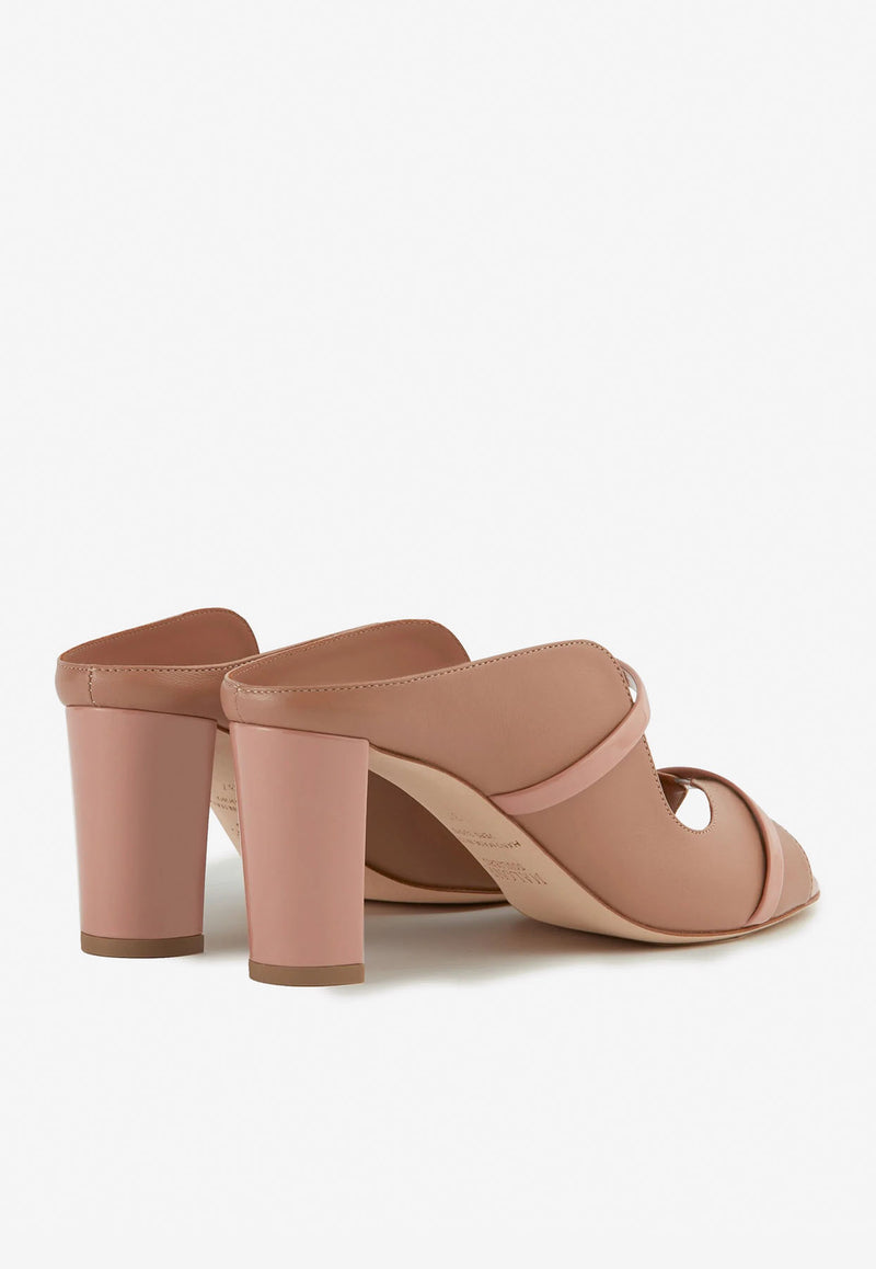 Malone Souliers Norah 70 Nappa Leather Mules Nude NORAH MS 70-2 NUDE/BLUSH