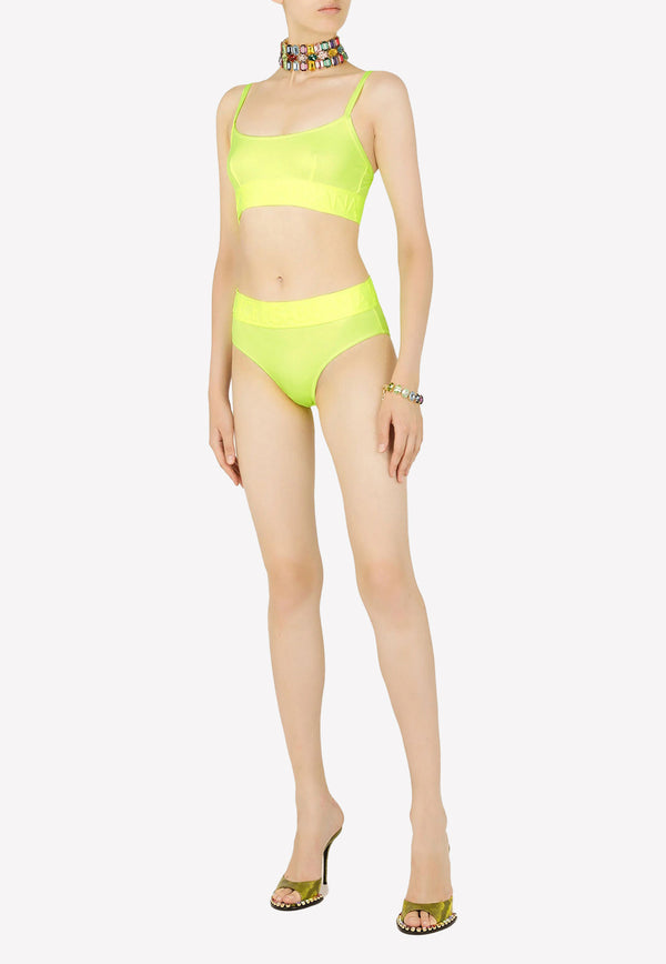 Dolce & Gabbana Logo Embossed Bikini Yellow O8B24J FUGLG A3776