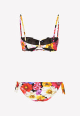 Dolce & Gabbana Garden Print Balconette Bikini Multicolor O8B40J FSGZJ HN3IX
