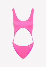 Dolce & Gabbana Hublot Style One-Piece Swimsuit Pink O9B30J FUGLG F0733